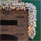 9ft Pre-Lit Snow Flocked Christmas Garland and Warm White LED Lights with Timer